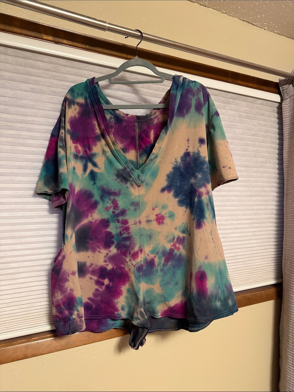 FP Movement by Free People Hot Shot reversible T-shirt romper (custom dye)